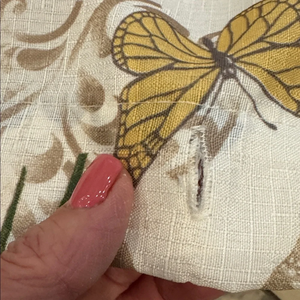 NWOT Nanette Lepore Butterflies shower curtain 72’X 70’ French country botanical